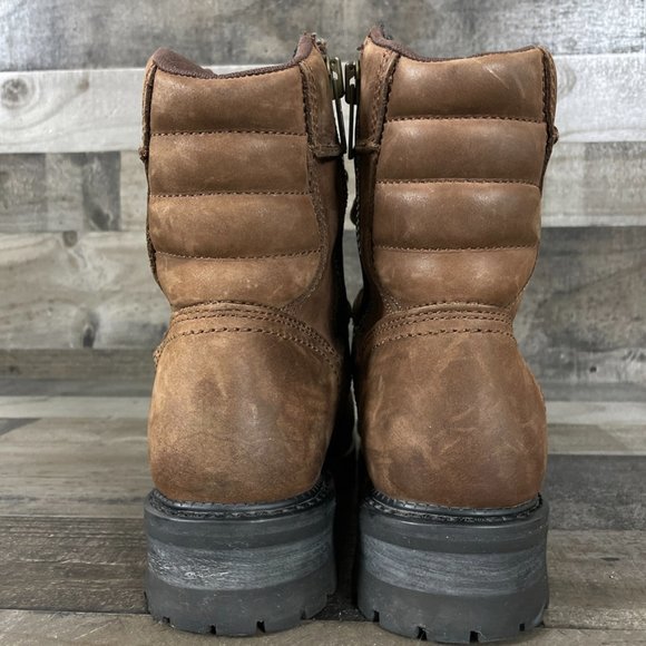 Harley Davidson Casper Leather 8 inch Motorcycle Biker Boots 94044 - Picture 8 of 12